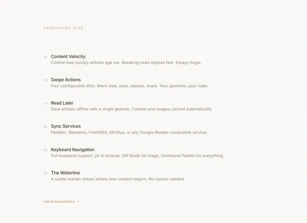 Current - A River of Reading - Landing design inspiration