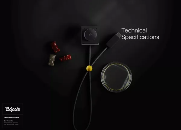 Opal Tadpole — The first portable webcam - Landing design inspiration
