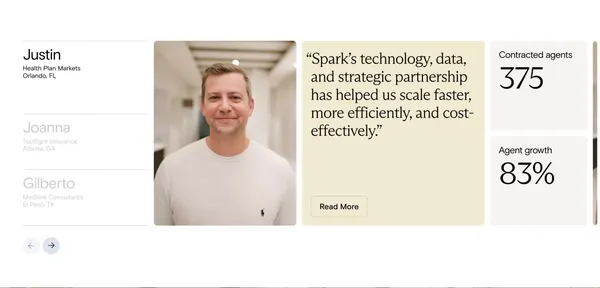 Spark Advisors - Landing design inspiration