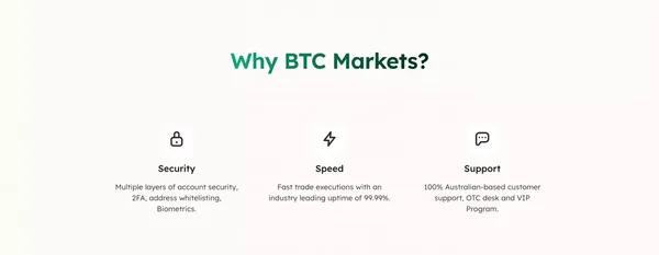 BTC Markets - Landing design inspiration