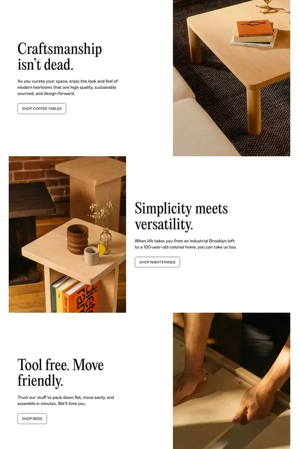 Keeps Home – Solid oak furniture for modern dwellers. - Landing design inspiration