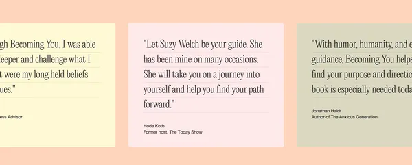 Suzy Welch - Landing design inspiration