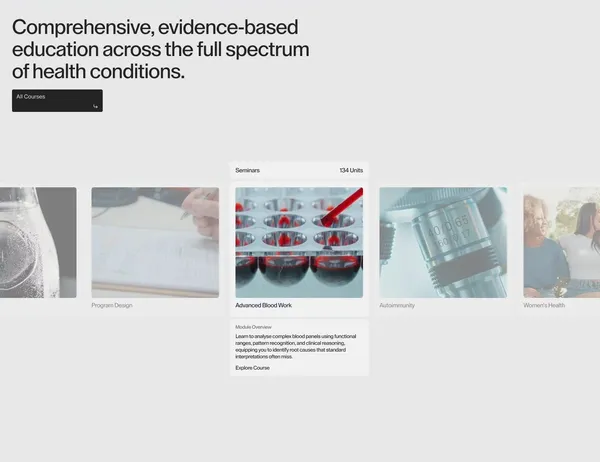 Institute of Health - Landing design inspiration