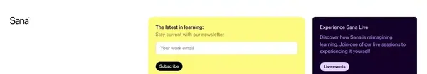 Personalized, collaborative learning | Sana Labs - Landing design inspiration