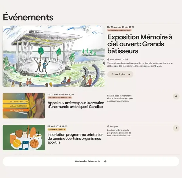 Ville de Candiac -  Bienvenue à Candiac - Landing design inspiration