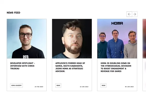 Homa | Game the system - Landing design inspiration