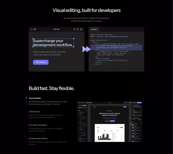 Reweb — The visual website builder for developers - Landing design inspiration