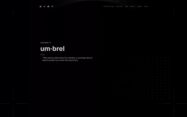 Umbrel — The ultimate home server and OS for self-hosting - Landing design inspiration