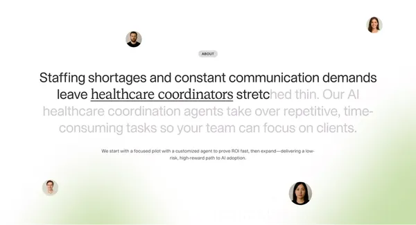 Alden | AI assistants for home care - Landing design inspiration