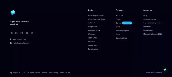The messaging solution for your business | Superchat - Landing design inspiration