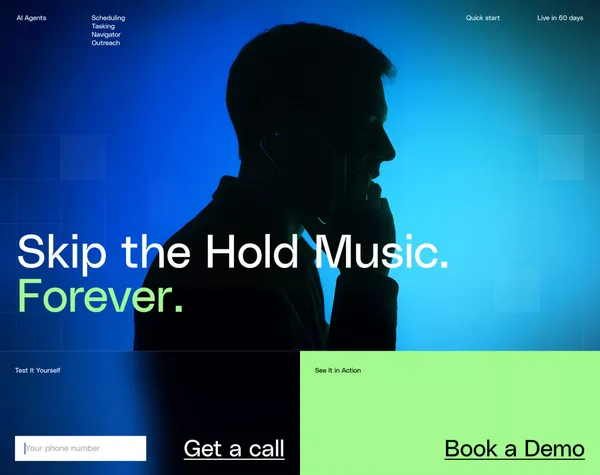 Transform9 — Maximize Every Call with a Custom AI Agent - Landing design inspiration