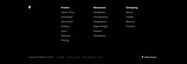 Framer: Make beautiful websites in minutes - Landing design inspiration