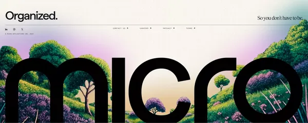 Micro - Landing design inspiration
