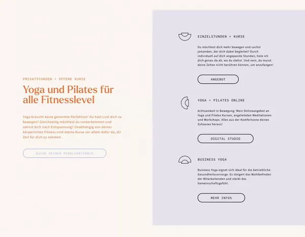 Janina Roeseler – Personal Yoga Trainerin - Landing design inspiration