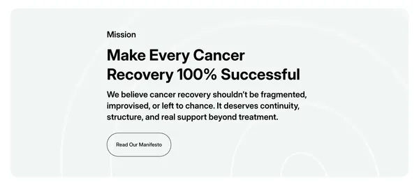 Ruby – Structured Cancer Survivorship Care - Landing design inspiration