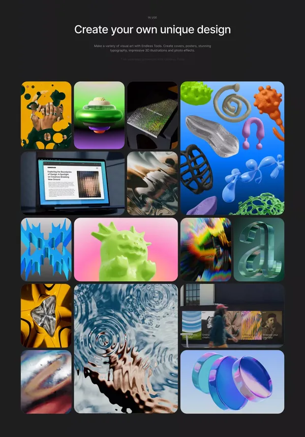 Endless Tools - Landing design inspiration