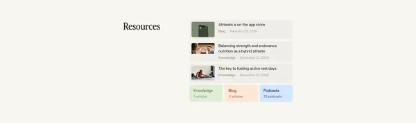 Athleats | Healthy, performance driven recipes for athletes - Landing design inspiration