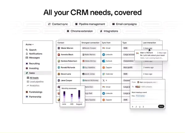 folk - the All-in-one CRM - Landing design inspiration