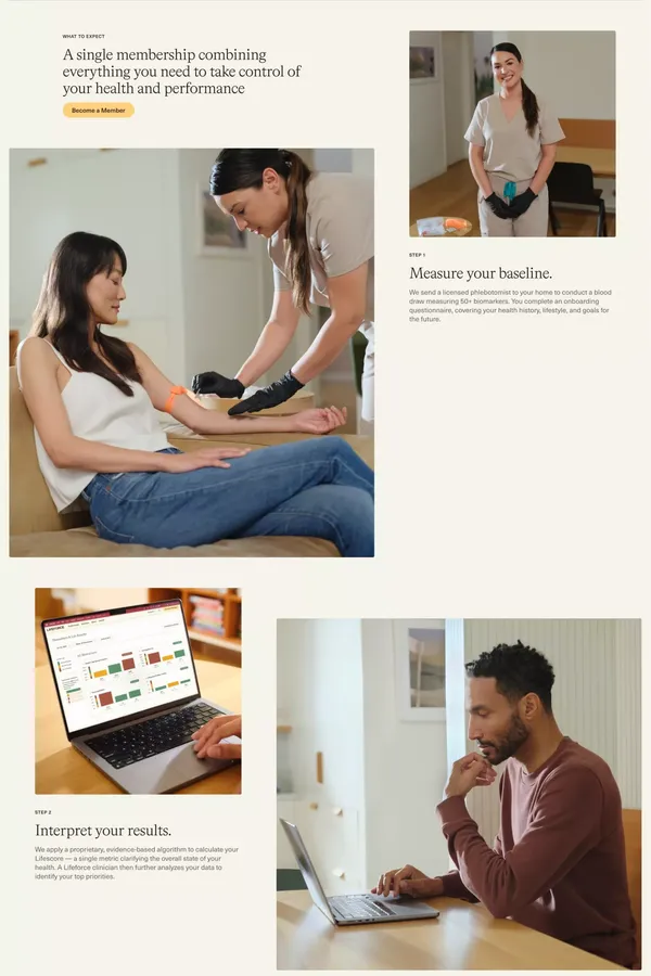 Lifeforce: Your Longevity Partner - Landing design inspiration