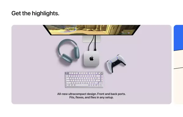 Mac mini - Apple - Landing design inspiration