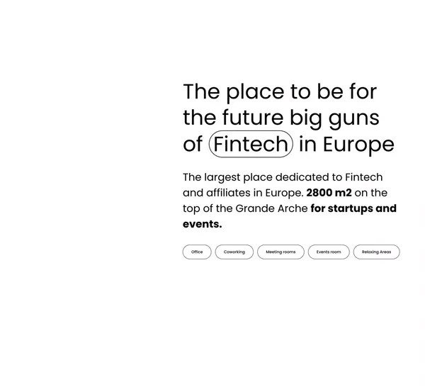 Hub Fintech Europe - Landing design inspiration