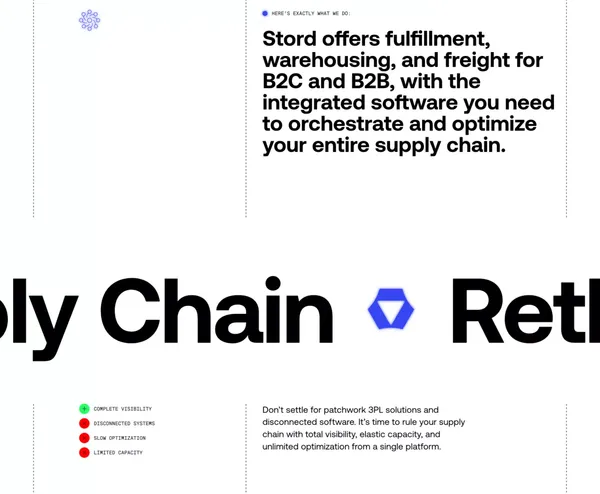 Stord | Make Your Supply Chain A Competitive Advantage - Landing design inspiration