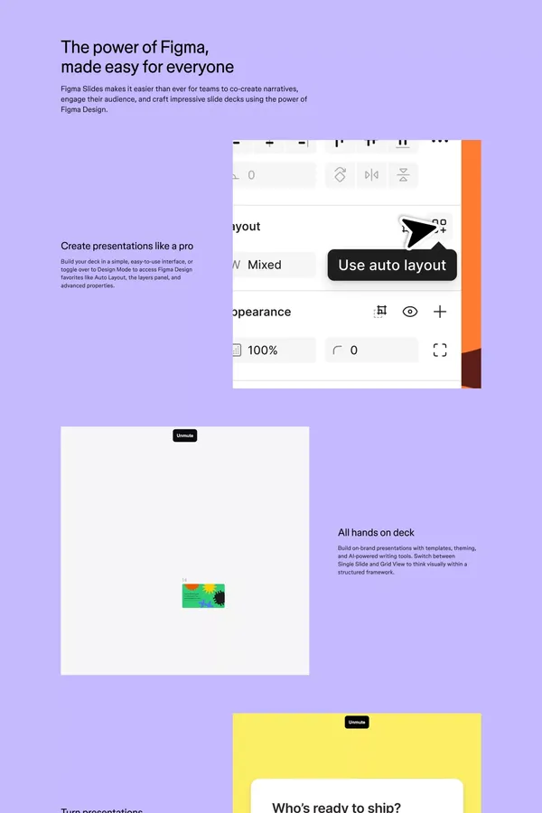 Figma Slides: Create Presentations & Slides for Every Occasion - Landing design inspiration