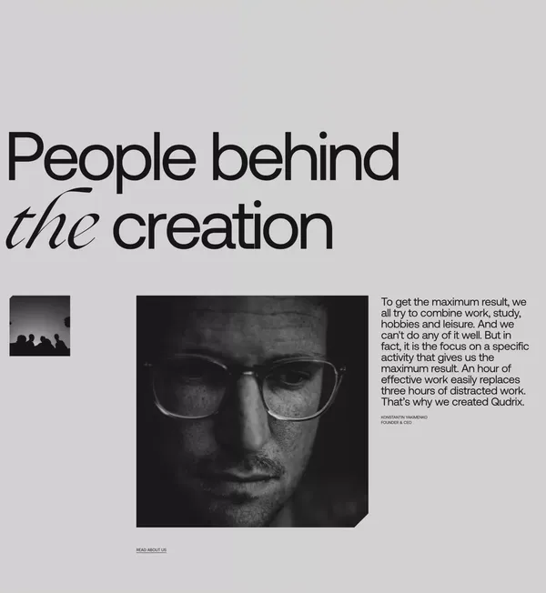 Qudrix - Landing design inspiration