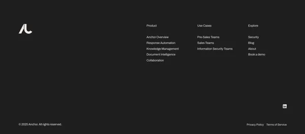 AI-Native RFP Automation Platform | Anchor - Landing design inspiration