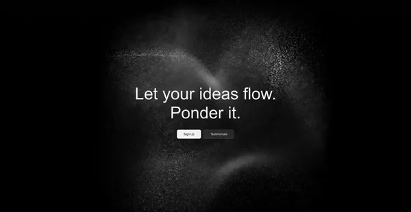 Ponder - Landing design inspiration