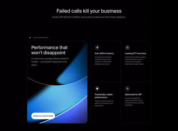 Gladia | Audio Transcription API - Landing design inspiration