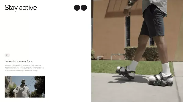 Move more, live more – Shift Robotics - Landing design inspiration