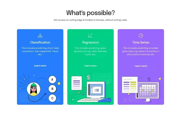 Data Science without Code | Obviously AI - Landing design inspiration