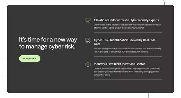 Cyber Security Risk Management I The Resilience Solution - Landing design inspiration