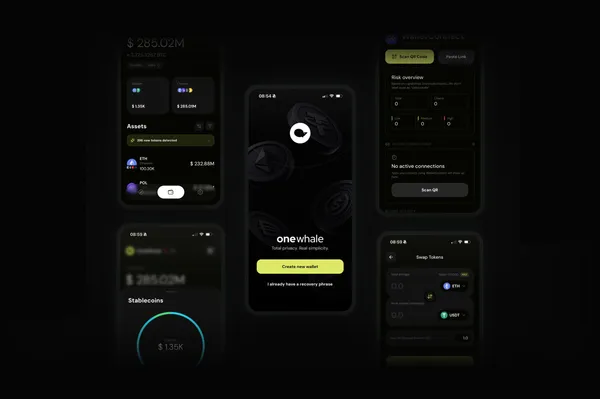 OneWhale — Self-custody wallet built for real usage - Landing design inspiration
