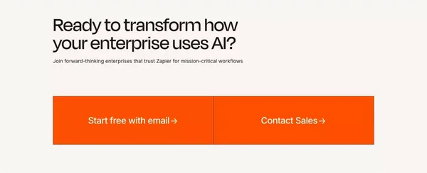 Zapier: Automate AI Workflows, Agents, and Apps - Landing design inspiration