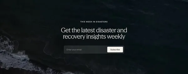 Disaster Recovery Support - Bright Harbor - Landing design inspiration