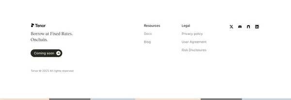 Tenor | Borrow and lend at fixed rates. Onchain. - Landing design inspiration