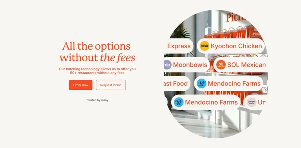 Office Lunches, Catering and Team Orders — 50+ restaurants for your team - Landing design inspiration