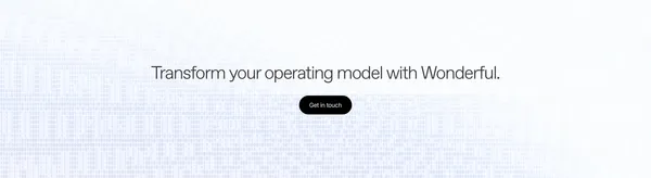 Wonderful | The Enterprise Agent Platform - Landing design inspiration