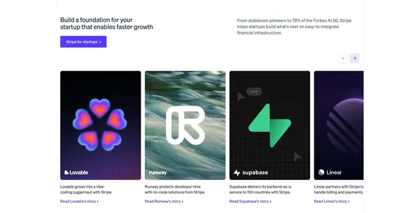 Stripe | Financial Infrastructure to Grow Your Revenue - Landing design inspiration