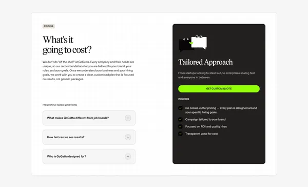 GoGetta - Landing design inspiration