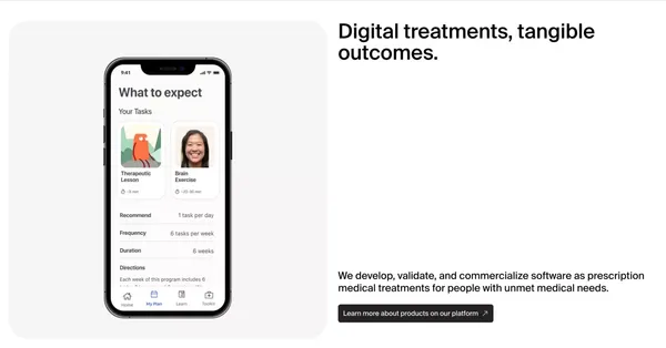 Click Therapeutics - Where Science Meets Software - Landing design inspiration