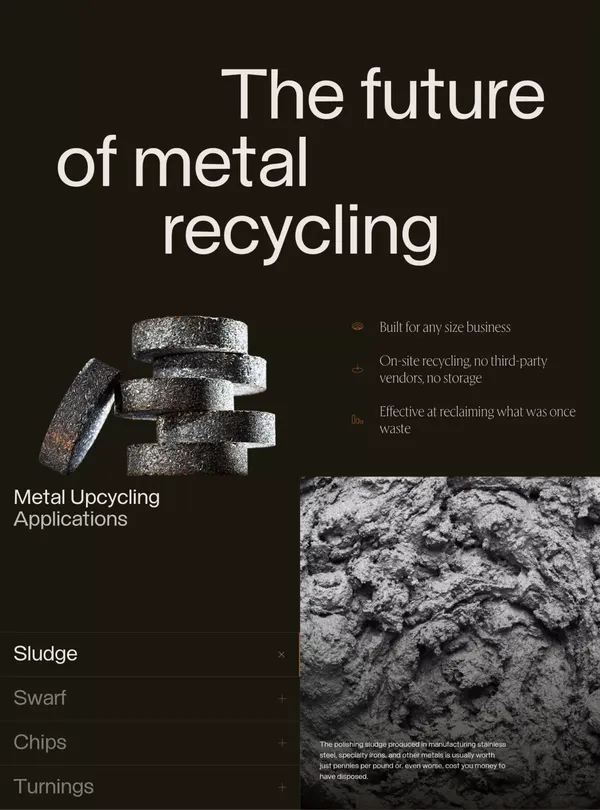 Turn your metal waste into revenue – Sun Metalon - Landing design inspiration