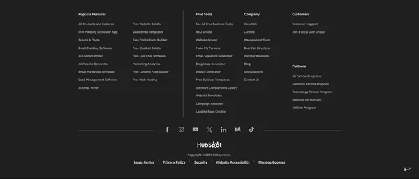 HubSpot | Software & Tools for your Business - Homepage - Landing design inspiration