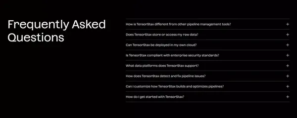 TensorStax — Autonomous AI for Data Engineering - Landing design inspiration