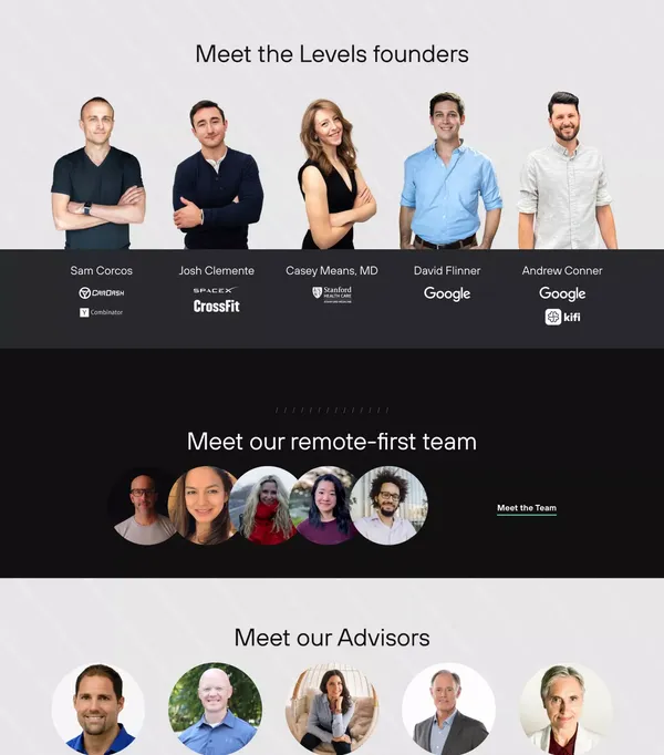 Levels - Metabolic Fitness Program - Landing design inspiration