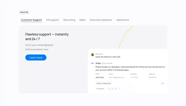 Lindy.ai — Meet Your AI Assistant - Landing design inspiration