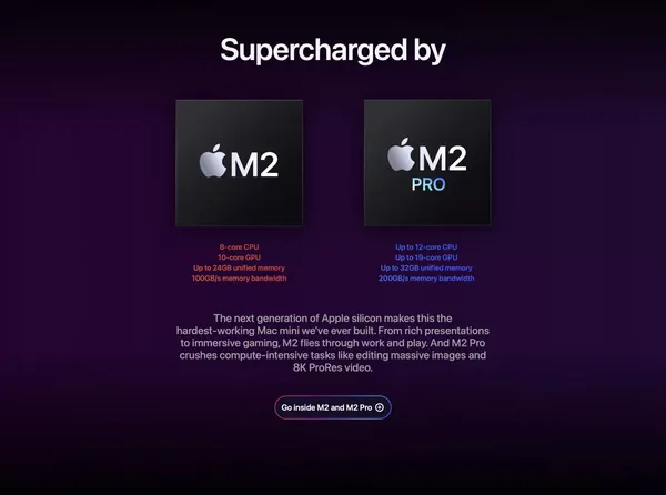 Mac mini - Apple - Landing design inspiration
