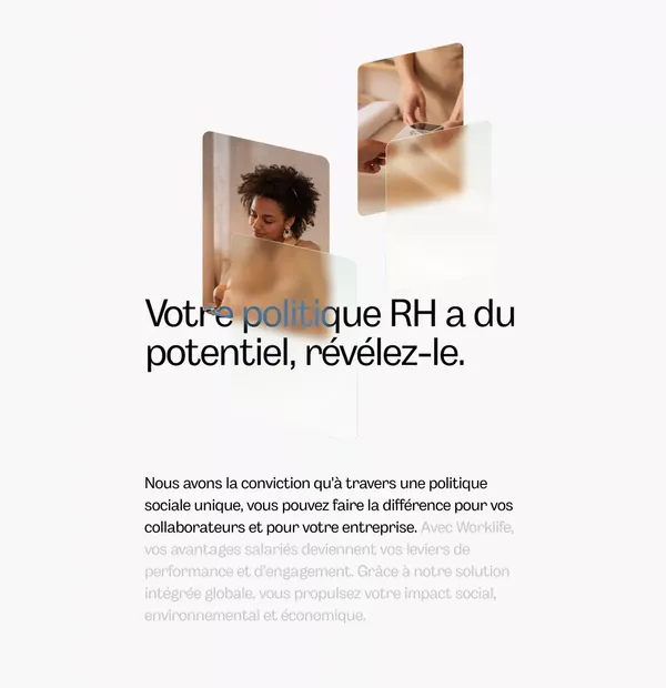 Worklife - Les avantages salariés au cœur de votre politique RH - Landing design inspiration